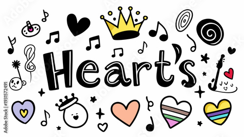 Whimsical rainbow scene with sun, moon, and nature elements Vector