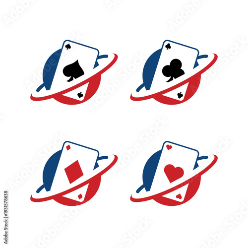 Casino Card Planet Logo Collection