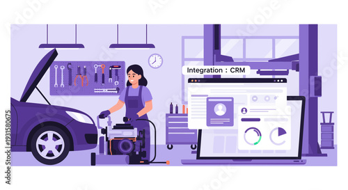 Mechanic Integrates CRM System with Car Diagnostics.