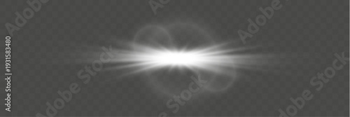 Isolated glowing star with sparkles on a transparent background, PNG. Starlight, design element, festive illustration.