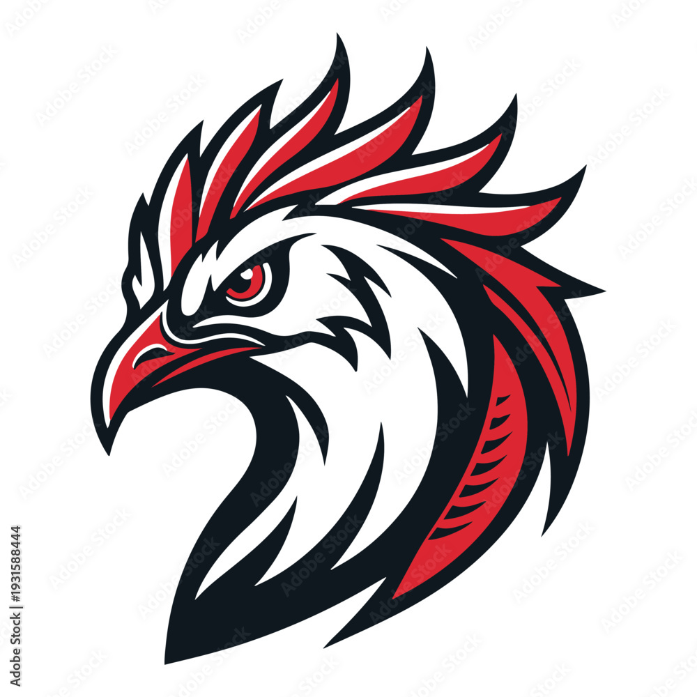 Fototapeta premium Peacock head vector logo