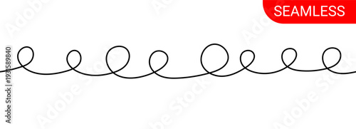 Seamless round loop line border