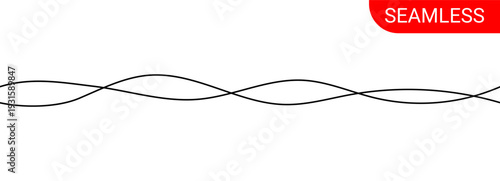 Seamless crossing wave line border