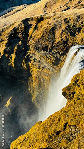 waterfall in the mountains