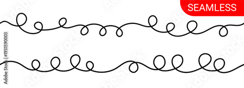 Seamless curly loop line set