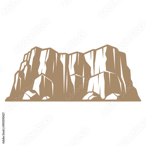 Brown Rock Formation Illustration.