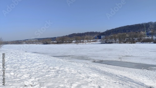 winter landscape with snow