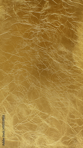 Golden wrinkled surface ideal for backgrounds in luxury branding, decor, and festive designs. Suitable for textures, backgrounds, and metallic themed projects.