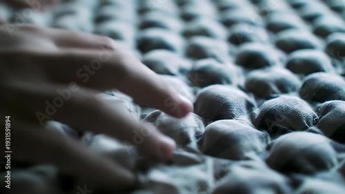 Blueberries Harvested in a Container Closeup.