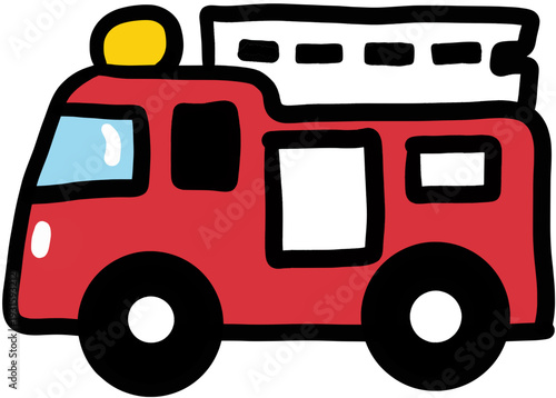 vector illustration of a fire engine 