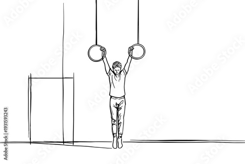Powerful Muscle-Up On Gymnastic Rings