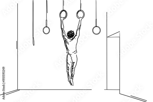Powerful Muscle-Up On Gymnastic Rings