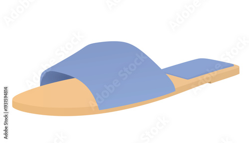 Blue woman sandal. vector illustration