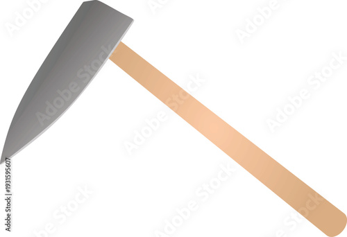 Metal garden hoe. vector illustration	
