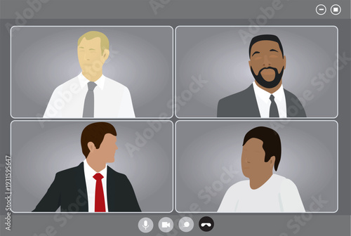 Video call app. vector illustration