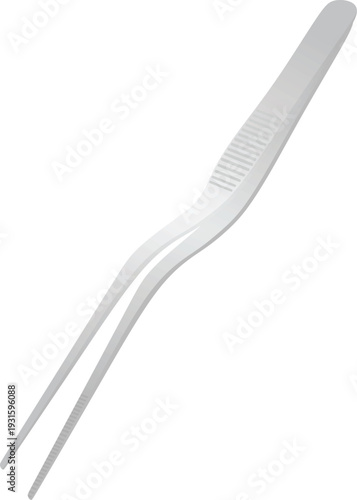 Simple metal tweezers. vector illustration