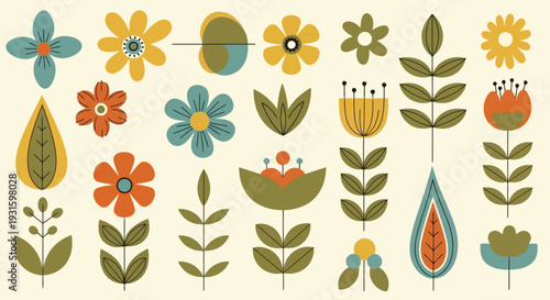 A vibrant collection of intricate and colorful floral designs showcasing various patterns and styles