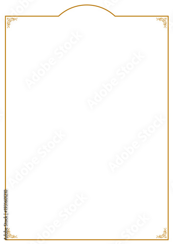 アンティーク調ゴールド縦フレーム