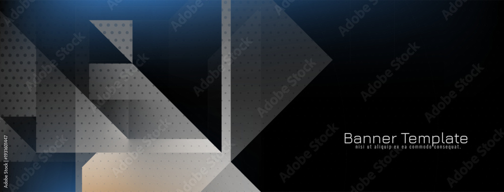 Obraz premium Abstract dark color geometric modern banner design