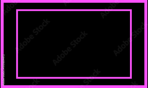 Pink and Blake color neon lines light creativ frame background photo