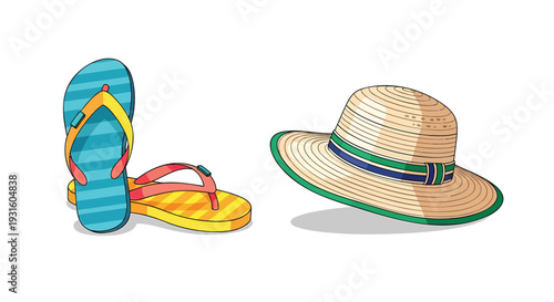 Summer accessories vector