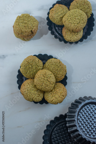 Wallpaper Mural Homemade matcha green tea shortbread cookies  Torontodigital.ca