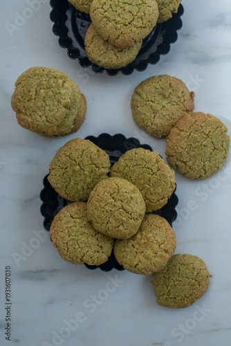 Wallpaper Mural Homemade matcha green tea shortbread cookies  Torontodigital.ca