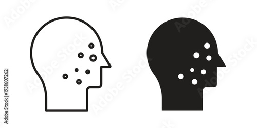 Acne icon collection. Vector design pack