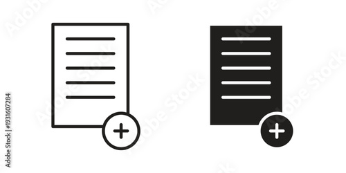 Add document icon collection. Vector design pack