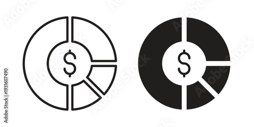 Asset allocation icon collection. Vector design pack