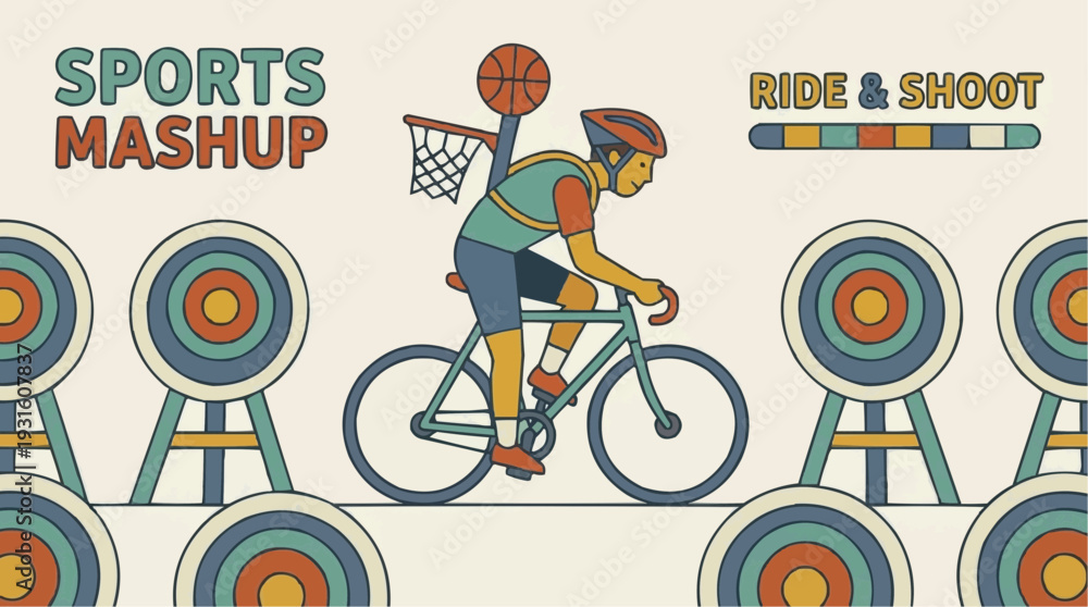 Fototapeta premium cyclist riding a bike