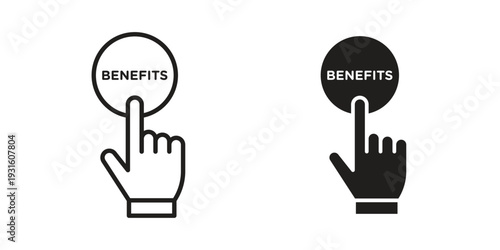 benefits icon collection. Vector design pack