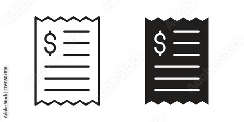 Bill paid icon collection. Vector design pack