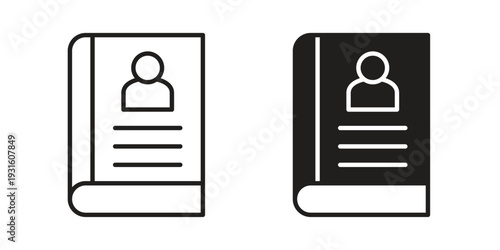 Biography icon collection. Vector design pack