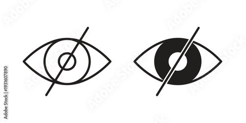 Blindness icon collection. Vector design pack