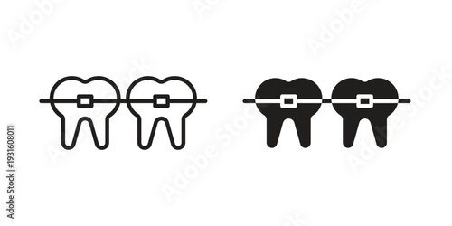 Braces icon collection. Vector design pack