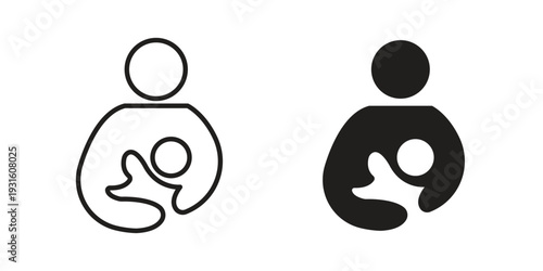 Breastfeeding icon collection. Vector design pack