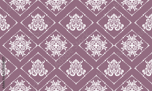 Classic Damask Seamless
Pattern - Vector Illustration for Elegant Textile
Design,Damask,Jacquard loom, Brocade, Satin weave,ethnic, geometric, textile, fabric, motif, retro, 