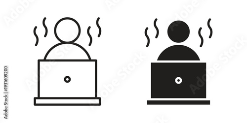 Burnout icon collection. Vector design pack