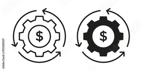 Business model icon collection. Vector design pack