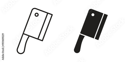 Butcher knife icon collection. Vector design pack