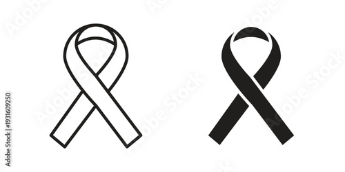 Cancer ribbon icon collection. Vector design pack