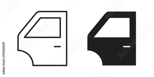 car door icon collection. Vector design pack
