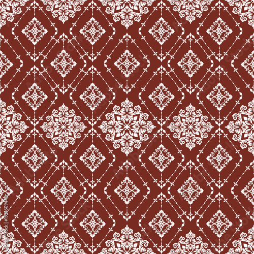 Classic Damask Seamless
Pattern - Vector Illustration for Elegant Textile
Design,Damask,Jacquard loom, Brocade, Satin weave,ethnic, geometric, textile, fabric, motif, retro, 