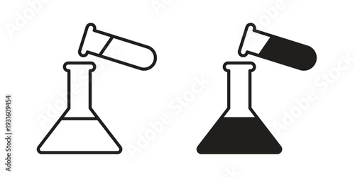 Chemical test icon collection. Vector design pack