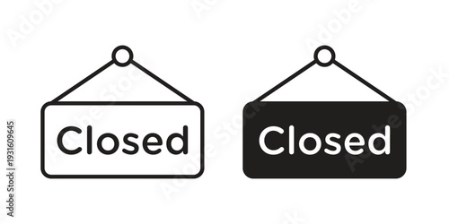 Closed signs collection. Vector design pack