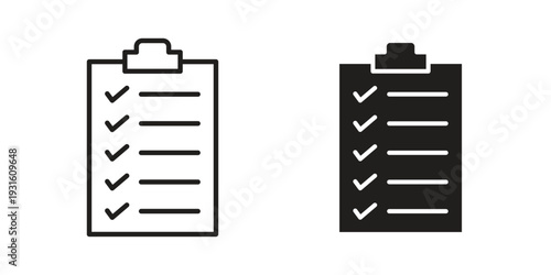 Clipboard check icon collection. Vector design pack