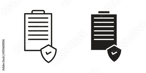 Contract coverage icon collection. Vector design pack