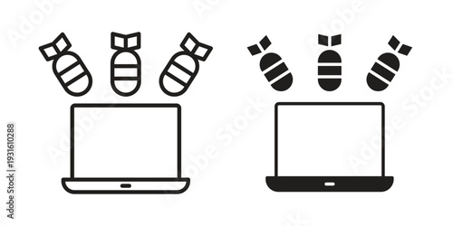 Ddos icon collection. Vector design pack