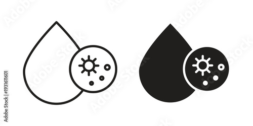 Dirty water drop icon collection. Vector design pack